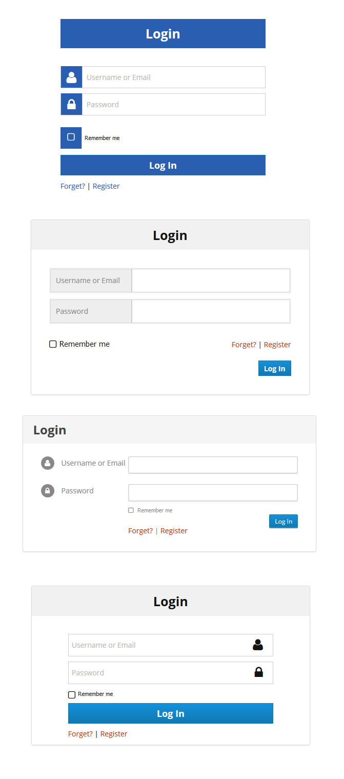 UPME Front end login designs