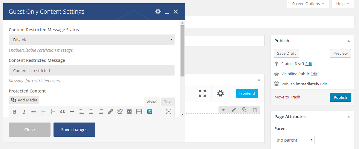 Visual Composer Addon Element Settings